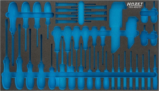[163-480L] Dvikomponentis putų įdėklas įrankiams 701×410×4 mm (163-480L, HAZET)