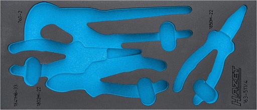 [163-511L] Two-component foam tool insert 400×177×38 mm (163-511L, HAZET)