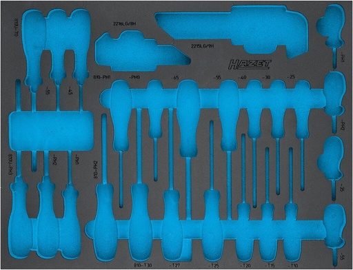 [163-526L] Dvikomponentis putų įdėklas įrankiams 520×400×40 mm (163-526L, HAZET)