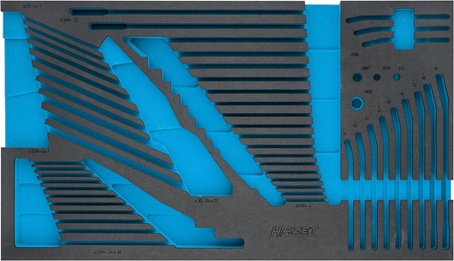 [163-528L] Dvikomponentis putų įdėklas įrankiams 719×400×40 mm (163-528L, HAZET)