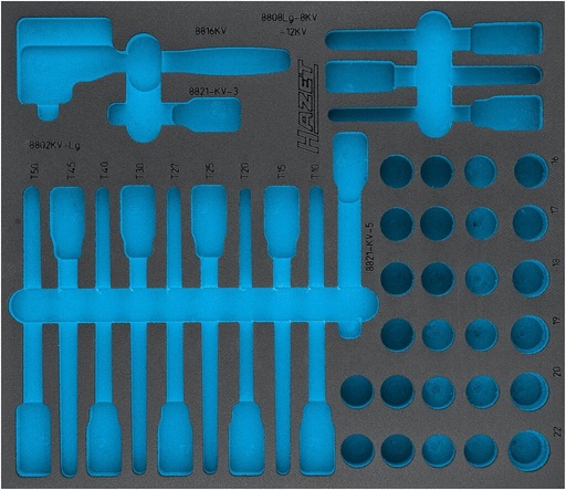 [163-545L] Two-component foam tool insert 400×350×35 mm (163-545L, HAZET)