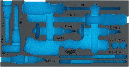 [163-548LN] Two-component foam tool insert 340×175×30 mm (163-548LN, HAZET)