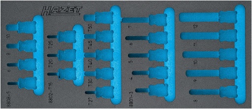 [163-571L] Two-component foam tool insert 400×170×35 mm (163-571L, HAZET)