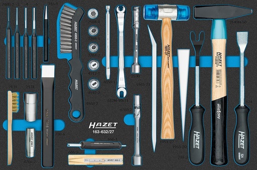 [163-632/27] Socket set, 27 pcs (163-632/27, HAZET)