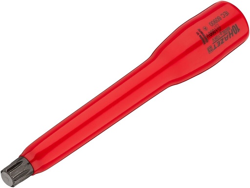 [8808LG-10KV] Insulated long XZN spline bit socket M10 1000 V (8808LG-10KV, HAZET)
