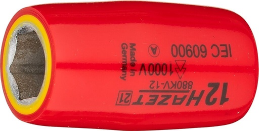 [880KV-12] Socket, hexagon, 12 mm, with protective insulation (880KV-12, HAZET)