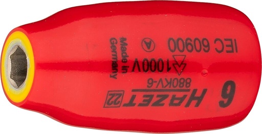 [880KV-6] Galvutė, šešiakampė, 6 mm, su apsaugine izoliacija (880KV-6, HAZET)