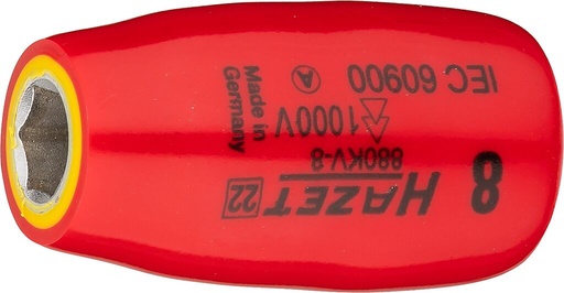 [880KV-8] Hexagon socket, insulated 1000 V, 8 mm, 3/8 in. (880KV-8, HAZET)