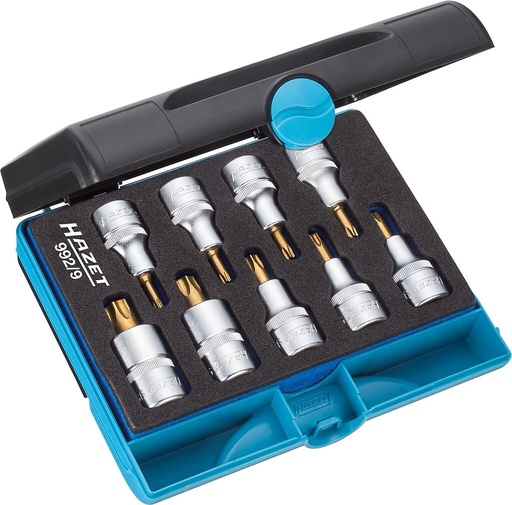 [992/9] TORX galvučių su antgaliais rinkinys (992/9, HAZET)