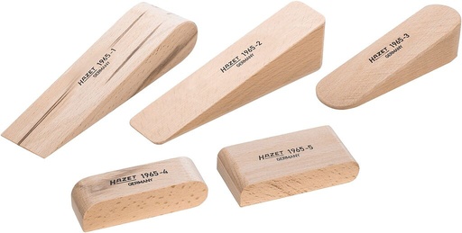 [1965/5] Wooden assembly wedge set, 5 pcs (1965/5, HAZET)