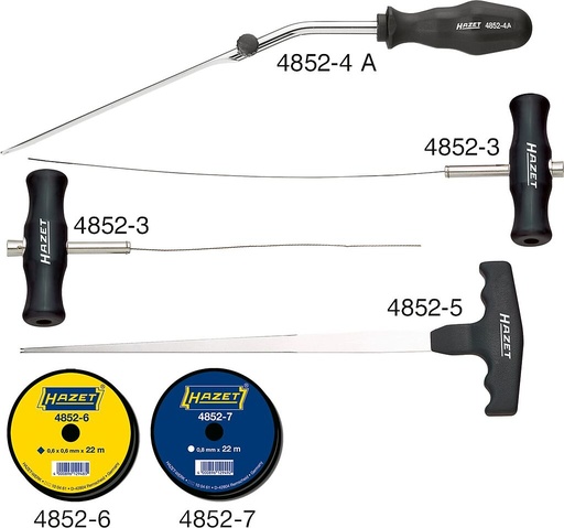 [4852/6] Vehicle glass removal tool set, 6 pieces (4852/6, HAZET)