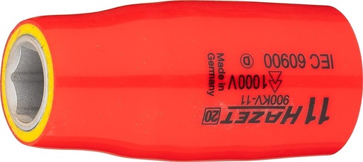 [900KV-11] Socket, hexagon, with protective insulation, 11 mm, 1/2 inch (900KV-11, HAZET)