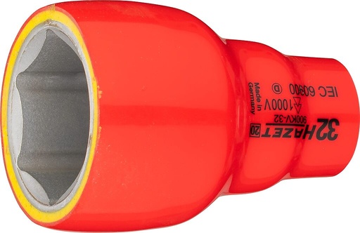 [900KV-32] Galvutė, šešiakampė, 32 mm, su apsaugine izoliacija (900KV-32, HAZET)