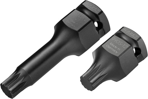 [990S-12/2] Smūginių galvučių komplektas 3/4" ir 1/2", XZN M12, 24 mm, 2 vnt. (990S-12/2, HAZET)