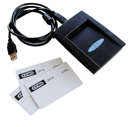 [10746] Duomenų perdavimo rinkinys su PĮ, 3 kortelės ir USB skaitytuvas (10746, CEMO)