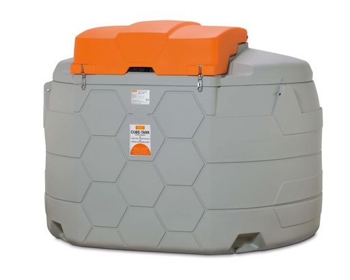 [11650] CUBE 5000 l diesel tank, outdoor, Premium FAST FILL, K33 meter, water separator, hose reel with 8 m hose DN 19 (11650, CEMO)