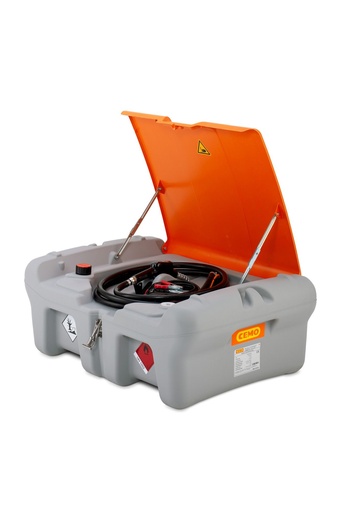[11251] DT-Mobil Easy Pick-up 210 l diesel tank with 12 V pump (40 l/min), automatic nozzle, 4 m hose, gas struts and lid (11251, CEMO)