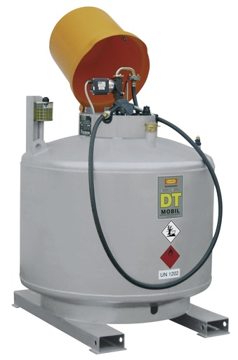[7858] DT-Mobile 980 l double-wall painted horizontal diesel tank with 12 V electric pump (7858, CEMO)