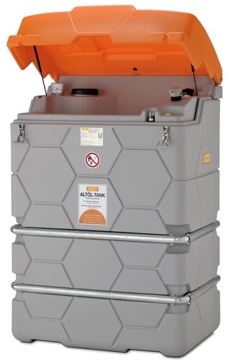 [10481] CUBE-Waste oil tank Outdoor, 1500 l, with flap lid 10481, CEMO