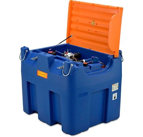 [10972] CEMO Blue-Mobile Easy 980 l AdBlue® dispensing unit, 12 V, box with lifting eyes, hinged lid, 4 m hose (10972, CEMO)