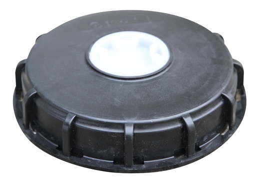 [10447] Black cap DN 150 for IBC with 2" inner thread, TPE seal, CEMO (10447)