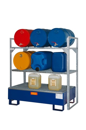 [10253] Drum rack type 360 with steel sump pallet SW2 with drum supports, CEMO (10253)