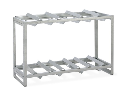 [11017] Drum shelf for steel hazardous substance depot (horizontal storage, galvanised, 2 × 200 l or 3 × 60 l, StawaR approval) (11017, CEMO)