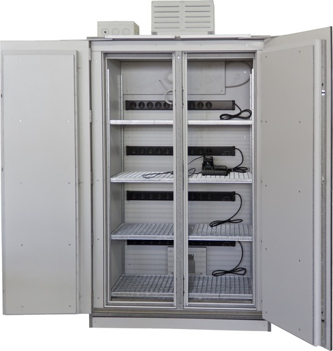 [11962] Battery charging cabinet 12/20 FWF90-GS, 4×10 sockets, 230 V, grey, CEMO (11962)