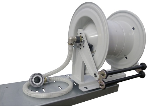 [10862] Automatic hose reel with spring rewind, swivelling, painted steel (10862, CEMO)