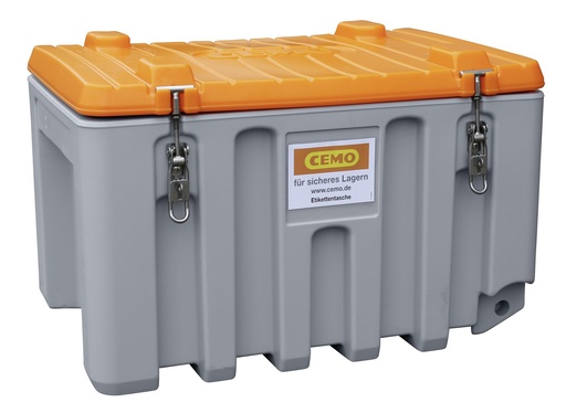 [10330] CEMbox 150 l storage / transport box (PE), grey/orange, CEMO (10330)