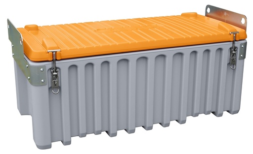 [10333] CEMbox 250 l storage / transport box (PE), for crane lifting, grey/orange, CEMO (10333)