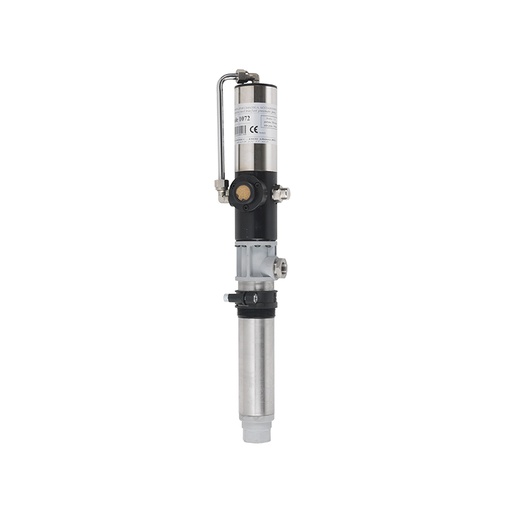 [1045TF] Vienpusio veikimo nerūdijančio plieno pneumatinis siurblys, santykis 1:1 tinkamas 60 l statinėms. PTFE tarpinės 1045TF, FLEXBIMEC