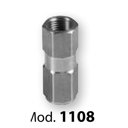 [1108] Atbulinis vožtuvas iš nerūdijančio plieno, Ø 1/2″ BSP, linijinėms jungtims (1108, FLEXBIMEC)