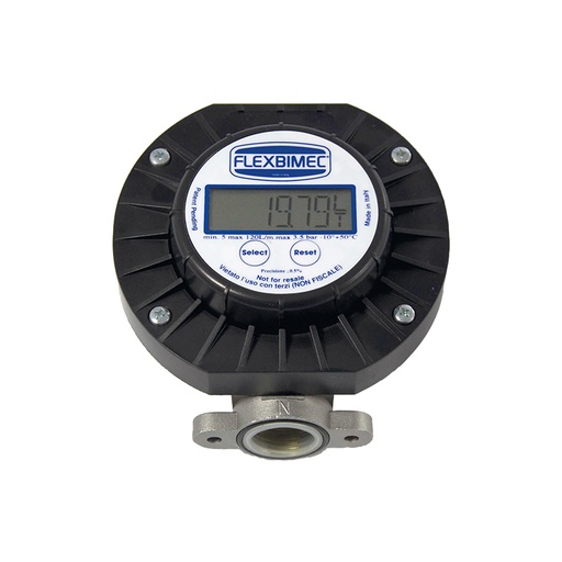 [2869] Digital nutating disk diesel meter - connections 1" - delivery 5 -120 l/min - 6 - digits partial meter 2869, FLEXBIMEC