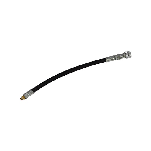 [4216+4233] Flexible pipe 1/4 in. R2T, length 400 mm with quick-release fitting for tank refilling in central lubrication systems (4216+4233, FLEXBIMEC)