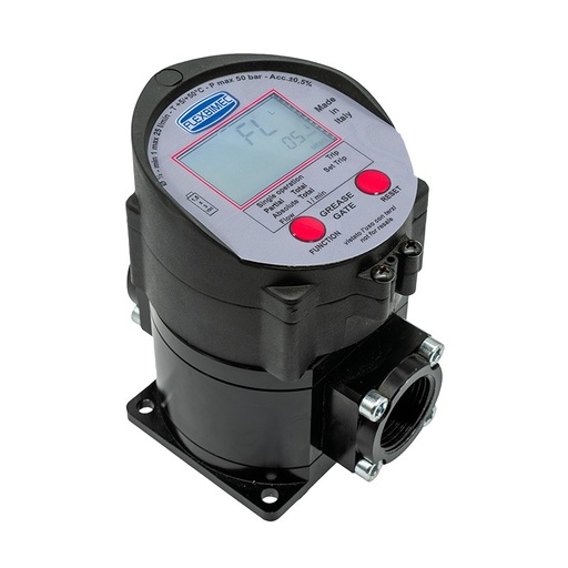 [4295] Electronic grease flow meter "2TT - GREASE NEPTUNE 3/4" for high quantities, inline, 1" BSP (F), Flexbimec (4295, FLEXBIMEC)