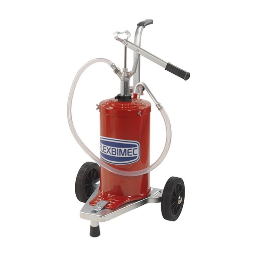 [5216] Hand operated oil pump on 16 l drum and trolley with 2 wheels, FLEXBIMEC (5216)