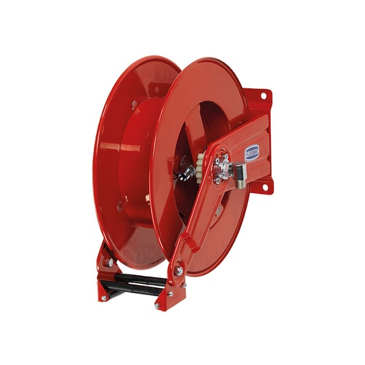 [9090] Spyruoklinė dažyto plieno žarnos ritė su daugiapozicine kreipiamąja, maks. ilgis 15 m, be žarnos - Ø 1/2". Reguliuojamų svirčių serija, FLEXBIMEC (9090)
