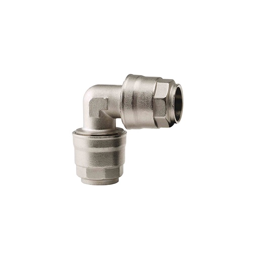 [9883/32] Intermediate elbow connector 90° for compressed air pipe - Ø 32 mm x 32 mm, FLEXBIMEC (9883/32)