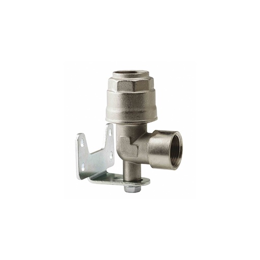 [9885/20] Elbow connector 90° with wall bracket, compressed air, Ø20 mm × 1/2" (F), Flexbimec (9885/20, FLEXBIMEC)