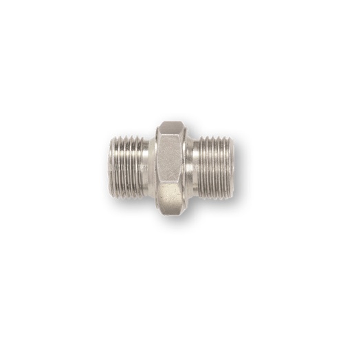 [9920N] Stainless steel adapter M-M 1 in. x 1 in. BSP-NPT (9920N, FLEXBIMEC)