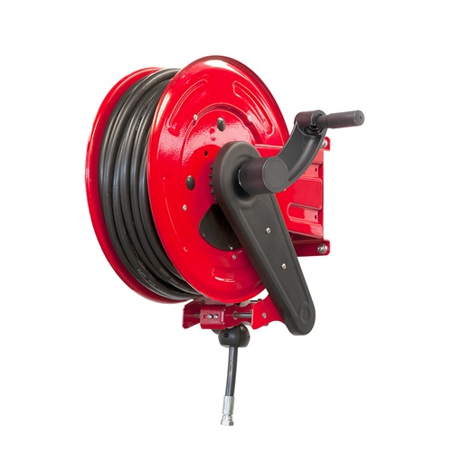 [OF42261] Painted steel manual hose reel ORION RD series for max 15 mt Ø1" hose - disc 434 mm - spool 260 mm - drum 250 mm - with hose guide (w/o hose), FLEXBIMEC (OF42261)