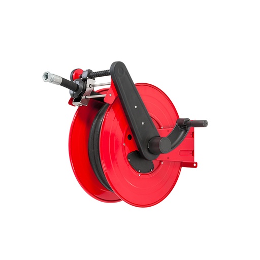[OF52261] Painted steel manual hose reel ORION RD series for max 30 mt Ø1" hose - disc 540 mm - spool 260 mm - drum 250 mm - with hose guide (w/o hose), FLEXBIMEC (OF52261)