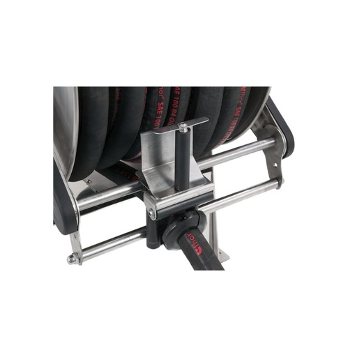 [TF2463601] Painted steel electro-hydraulic 24 VDC motor-driven hose reel TITANO series for max 90 mt Ø1" hoses - disc 680 mm - spool 600 mm - drum 335 mm - with control panel - with manual hose guide (w/o hose - w/o remote control), FLEXBIMEC (TF2463601)
