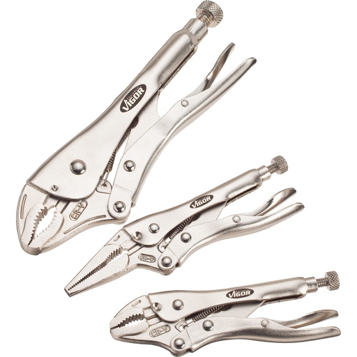 [V1808] Grip pliers set ∙ 3 pieces (V1808, VIGOR)