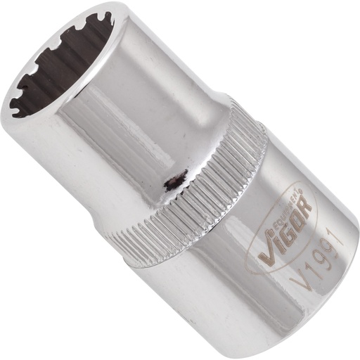 [V1991] Socket with multi-purpose profile, 13 mm, 1/2 in. (V1991, VIGOR)