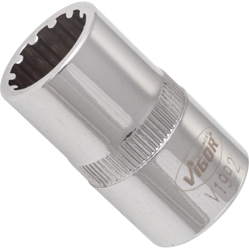 [V1992] Socket with multi-purpose profile, 14 mm, 1/2 in. (V1992, VIGOR)