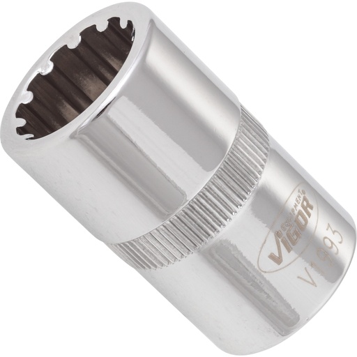 [V1993] Socket with multi-purpose profile, 15 mm, 1/2 in. (V1993, VIGOR)