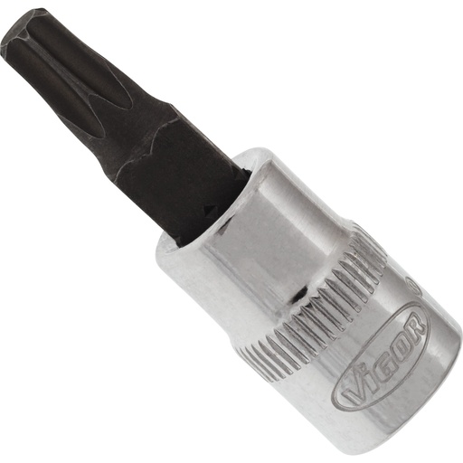 [V2130N] TORX bit socket, T27, 1/4 in. drive, 38 mm (V2130N, VIGOR)