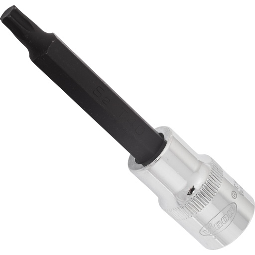 [V2167] Galvutė su TORX antgaliu, T40, 1/2 col., 100 mm (V2167, VIGOR)